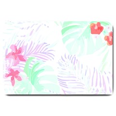 Hawaii T- Shirt Hawaii Flower Garden T- Shirt Large Doormat by EnriqueJohnson