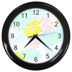 Hawaii T- Shirt Hawaii Flower Of Easter Garden T- Shirt Wall Clock (Black)