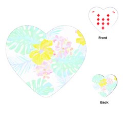 Hawaii T- Shirt Hawaii Flower Of Easter Garden T- Shirt Playing Cards Single Design (Heart)