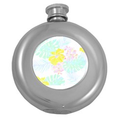 Hawaii T- Shirt Hawaii Flower Of Easter Garden T- Shirt Round Hip Flask (5 oz)