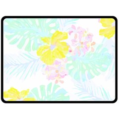 Hawaii T- Shirt Hawaii Flower Of Easter Garden T- Shirt Fleece Blanket (Large)