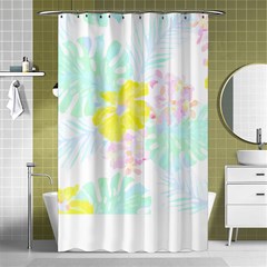 Hawaii T- Shirt Hawaii Flower Of Easter Garden T- Shirt Shower Curtain 48  x 72  (Small) 