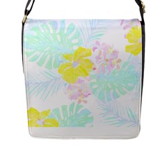 Hawaii T- Shirt Hawaii Flower Of Easter Garden T- Shirt Flap Closure Messenger Bag (L)