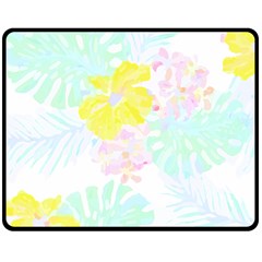 Hawaii T- Shirt Hawaii Flower Of Easter Garden T- Shirt Two Sides Fleece Blanket (Medium)