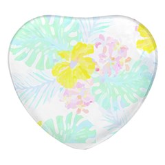 Hawaii T- Shirt Hawaii Flower Of Easter Garden T- Shirt Heart Glass Fridge Magnet (4 pack)