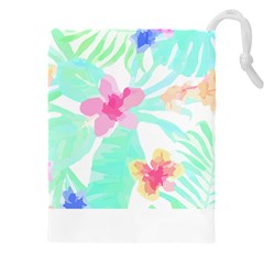 Hawaii T- Shirt Hawaii Flower Pattern T- Shirt Drawstring Pouch (5xl) by EnriqueJohnson