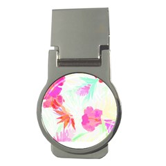 Hawaii T- Shirt Hawaii Flowerbages Pattern T- Shirt Money Clips (round)  by EnriqueJohnson