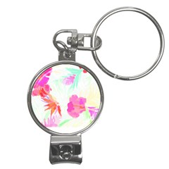 Hawaii T- Shirt Hawaii Flowerbages Pattern T- Shirt Nail Clippers Key Chain