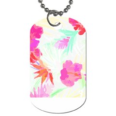 Hawaii T- Shirt Hawaii Flowerbages Pattern T- Shirt Dog Tag (two Sides) by EnriqueJohnson