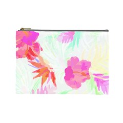 Hawaii T- Shirt Hawaii Flowerbages Pattern T- Shirt Cosmetic Bag (large) by EnriqueJohnson