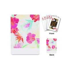 Hawaii T- Shirt Hawaii Flowerbages Pattern T- Shirt Playing Cards Single Design (mini) by EnriqueJohnson