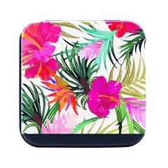 Hawaii T- Shirt Hawaii Flowerbages Pattern T- Shirt Square Metal Box (black) by EnriqueJohnson