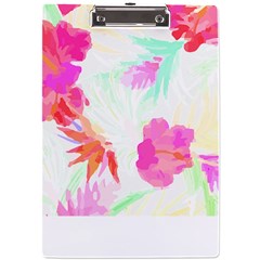 Hawaii T- Shirt Hawaii Flowerbages Pattern T- Shirt A4 Acrylic Clipboard by EnriqueJohnson