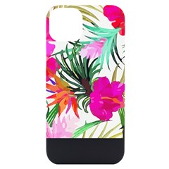 Hawaii T- Shirt Hawaii Flowerbages Pattern T- Shirt Iphone 14 Plus Black Uv Print Case by EnriqueJohnson