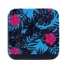 Hawaii T- Shirt Hawaii Flowering Trend T- Shirt Square Metal Box (black) by EnriqueJohnson