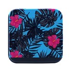 Hawaii T- Shirt Hawaii Flowering Trend T- Shirt Square Metal Box (Black) Front