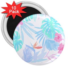 Hawaii T- Shirt Hawaii Flowers Creative T- Shirt 3  Magnets (10 Pack)  by EnriqueJohnson