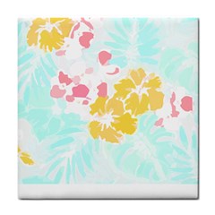 Hawaii T- Shirt Hawaii Flowers Modern T- Shirt Tile Coaster by EnriqueJohnson