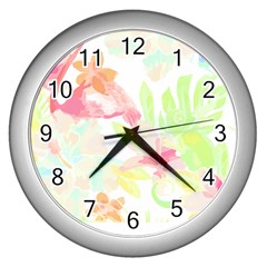 Hawaii T- Shirt Hawaii Foliage Garden T- Shirt Wall Clock (silver) by EnriqueJohnson