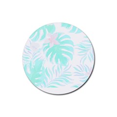 Hawaii T- Shirt Hawaii Forest Pattern T- Shirt Rubber Coaster (round) by EnriqueJohnson