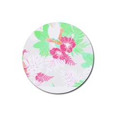 Hawaii T- Shirt Hawaii Garden Fashion T- Shirt Rubber Coaster (round) by EnriqueJohnson