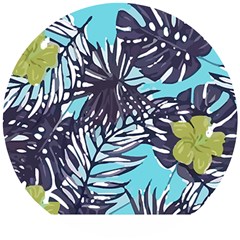 Hawaii T- Shirt Hawaii Garden Flora T- Shirt Wooden Puzzle Round by EnriqueJohnson