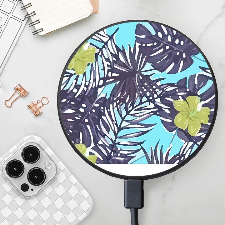 Hawaii T- Shirt Hawaii Garden Flora T- Shirt Wireless Fast Charger(Black)