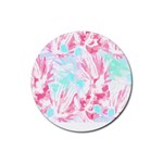 Hawaii T- Shirt Hawaii Glumiflorales Pattern T- Shirt Rubber Coaster (Round) Front