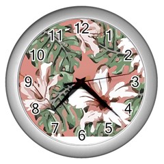 Hawaii T- Shirt Hawaii Hello Modern T- Shirt Wall Clock (Silver)