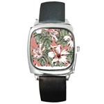 Hawaii T- Shirt Hawaii Hello Modern T- Shirt Square Metal Watch Front