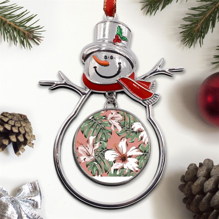 Hawaii T- Shirt Hawaii Hello Modern T- Shirt Metal Snowman Ornament