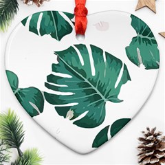 Hawaii T- Shirt Hawaii High Flower Modern T- Shirt Heart Ornament (two Sides)