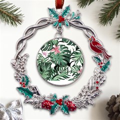 Hawaii T- Shirt Hawaii Hissing Fashion T- Shirt Metal X mas Wreath Holly Leaf Ornament