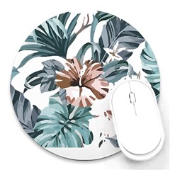 Hawaii T- Shirt Hawaii Hope Flowers Trend T- Shirt Round Mousepad by EnriqueJohnson