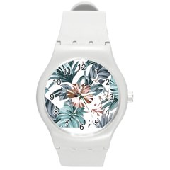 Hawaii T- Shirt Hawaii Hope Flowers Trend T- Shirt Round Plastic Sport Watch (m) by EnriqueJohnson