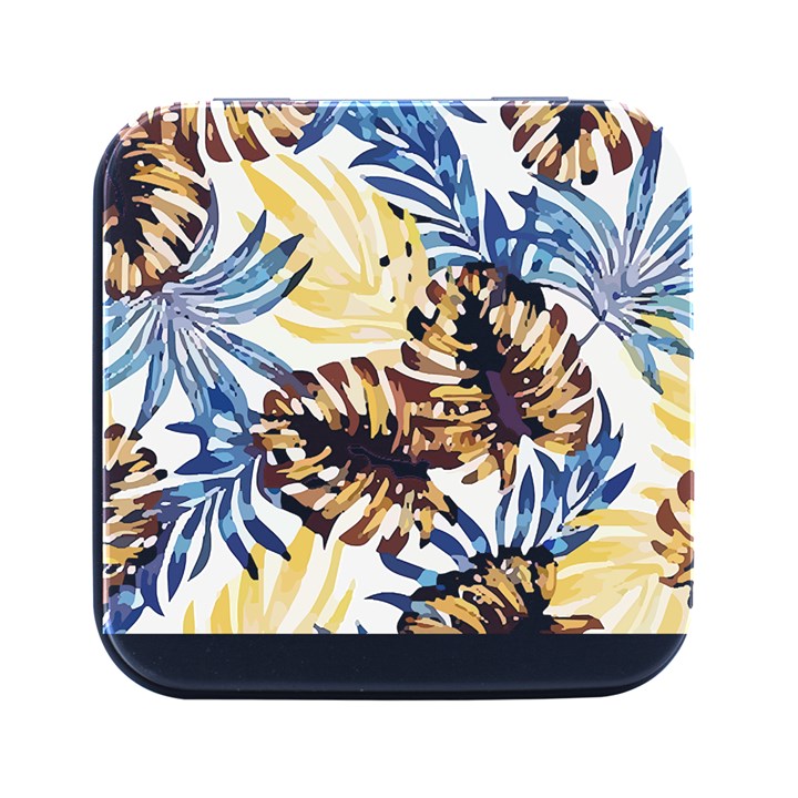 Hawaii T- Shirt Hawaii Hummingbirds Creative T- Shirt Square Metal Box (Black)