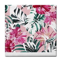 Hawaii T- Shirt Hawaii Ice Flowers Garden T- Shirt Tile Coaster