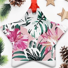 Hawaii T- Shirt Hawaii Ice Flowers Garden T- Shirt Ornament (star)