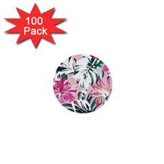 Hawaii T- Shirt Hawaii Ice Flowers Garden T- Shirt 1  Mini Buttons (100 Pack) 