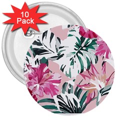 Hawaii T- Shirt Hawaii Ice Flowers Garden T- Shirt 3  Buttons (10 Pack) 