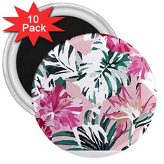 Hawaii T- Shirt Hawaii Ice Flowers Garden T- Shirt 3  Magnets (10 Pack) 