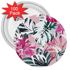 Hawaii T- Shirt Hawaii Ice Flowers Garden T- Shirt 3  Buttons (100 Pack) 