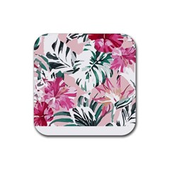 Hawaii T- Shirt Hawaii Ice Flowers Garden T- Shirt Rubber Coaster (square)