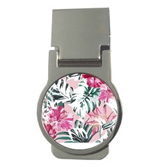 Hawaii T- Shirt Hawaii Ice Flowers Garden T- Shirt Money Clips (round) 