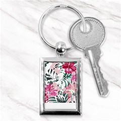 Hawaii T- Shirt Hawaii Ice Flowers Garden T- Shirt Key Chain (rectangle)