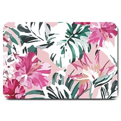 Hawaii T- Shirt Hawaii Ice Flowers Garden T- Shirt Large Doormat