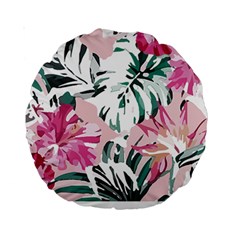 Hawaii T- Shirt Hawaii Ice Flowers Garden T- Shirt Standard 15  Premium Round Cushions