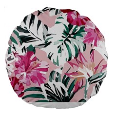 Hawaii T- Shirt Hawaii Ice Flowers Garden T- Shirt Large 18  Premium Round Cushions