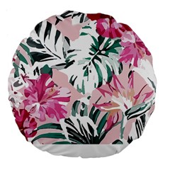 Hawaii T- Shirt Hawaii Ice Flowers Garden T- Shirt Large 18  Premium Flano Round Cushions