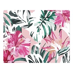 Hawaii T- Shirt Hawaii Ice Flowers Garden T- Shirt Two Sides Premium Plush Fleece Blanket (large)